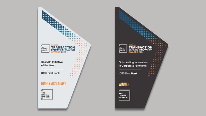 Global Recognition of IDFC FIRST Bank for its Transaction Banking API capabilities at the “Global Transaction Banking Innovation Awards 2024”