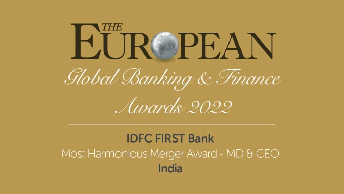 IDFC FIRST Bank won Most Harmonious Merger Award – MD & CEO