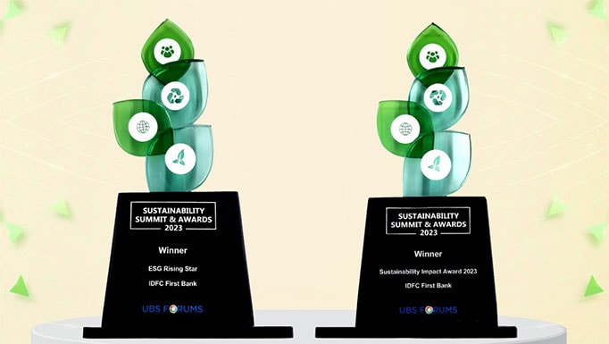 IDFC FIRST Bank wins two awards at the Sustainability Summit & Awards, 2023