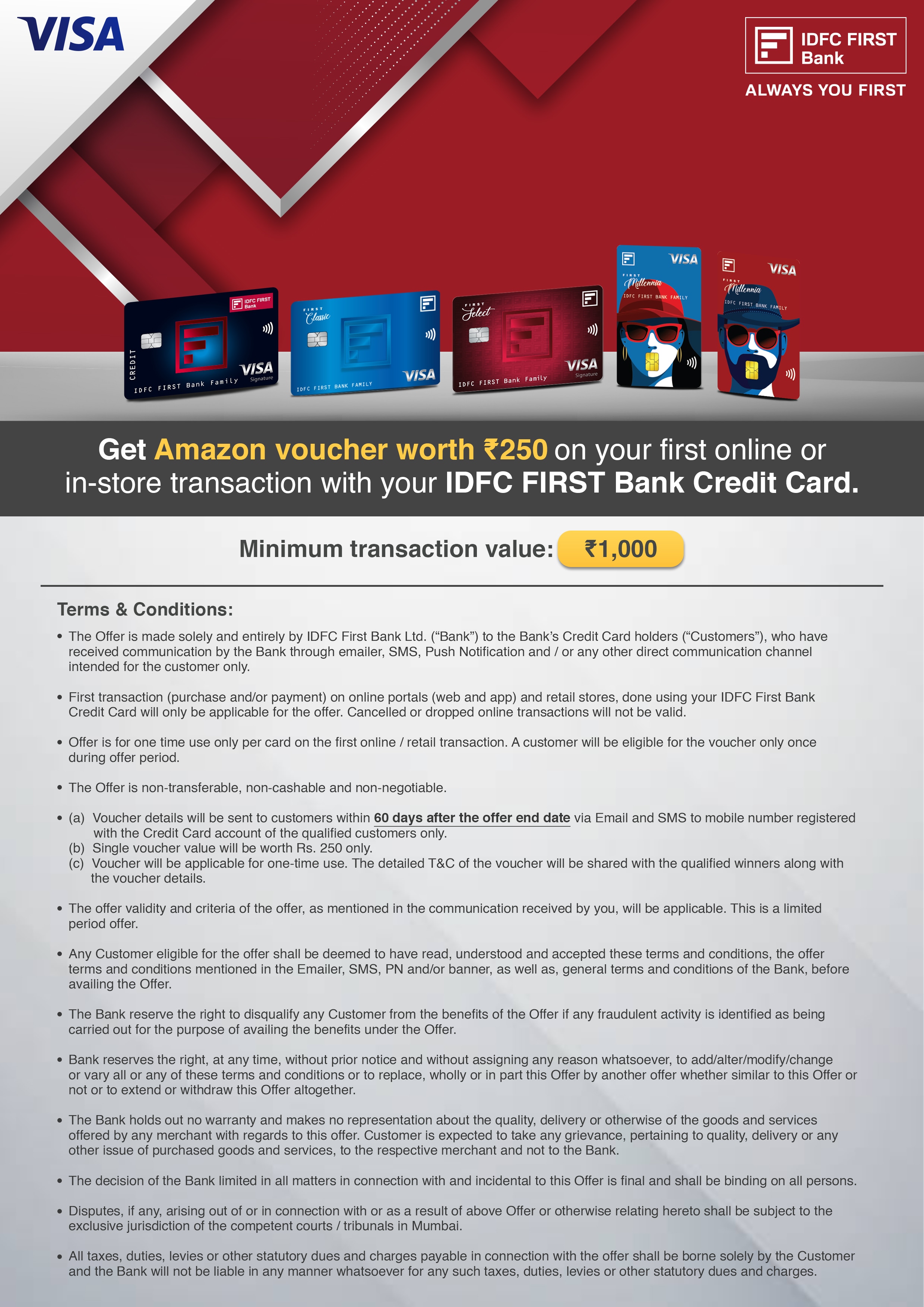 how to add amazon voucher to bank account