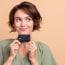 woman holding a credit card