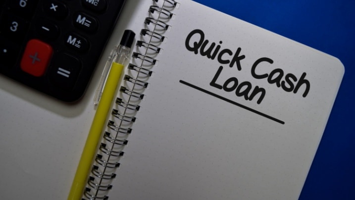 Person receiving instant loan approval