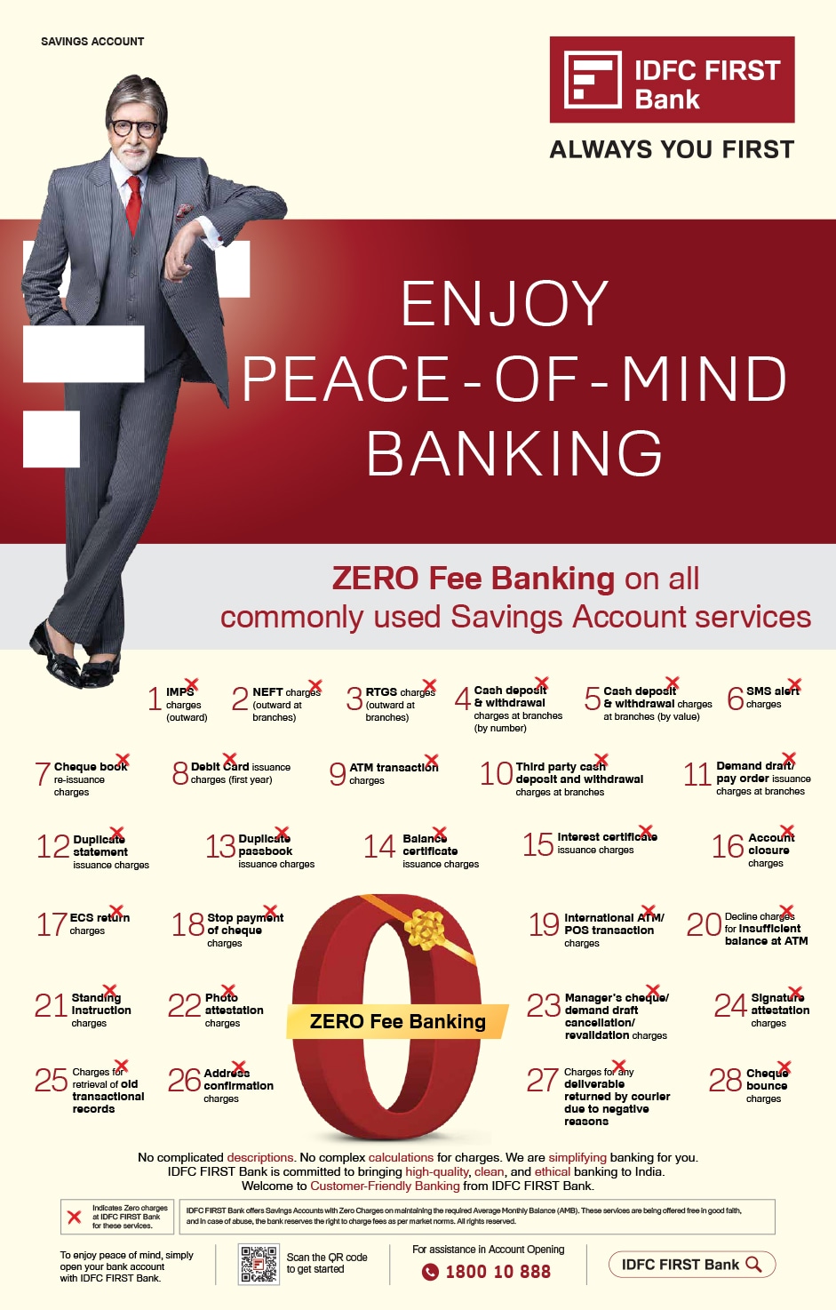 Zero Fee Banking | IDFC FIRST Bank